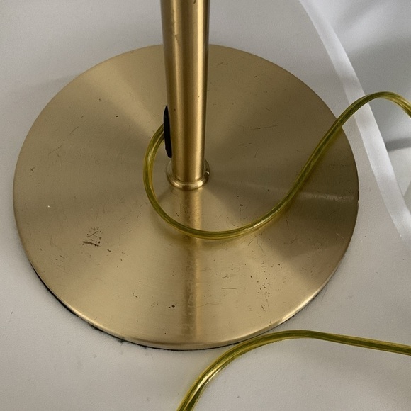 Brass Hollywood Regency style table lamp BASE with a swivel arm adjustable MCM - Picture 11 of 14